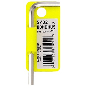 Bondhus 16205 3/32 Hex Tip Key L-Wrench with BriteGuard Finish Tagged and Barcoded Short Arm 