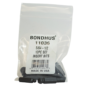 Bondhus 11036, Set of 12 Balldriver Insert Bits 5/64- to 1/2-inch (1)