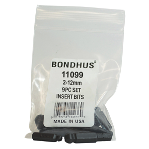 Bondhus 11099, Set of 9 Balldriver Insert Bits 2mm to 12mm (1)