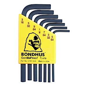 Bondhus 12245, Set 7 Hex L-Wrenches 5/64 - 3/16 - Short (1)
