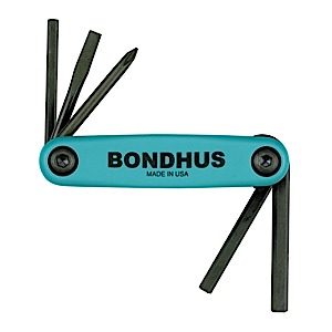 Bondhus GorillaGrip pieghevoli 6pc Metric Hex Allen Chiave Set 12595 3mm a 10mm 