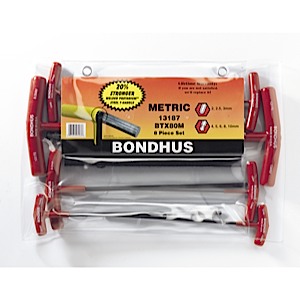 Bondhus 13187, Set 8 Balldriver and Hex T-Handles 2 - 10mm (1)