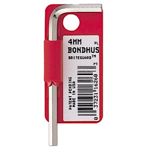 Bondhus 16254, 2.5mm BriteGuard Plated Hex L-Wrench - Short  (10)