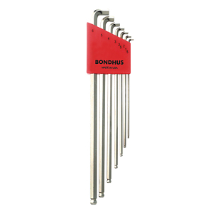 Long Arm Bondhus 16738 10 Piece Stubby Ball End Tip Hex Key L-Wrench Set with BriteGuard Finish