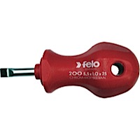 Felo 13045, 1/4 x 1 inch Slotted Stubby Screwdriver - PPC Handle (1)